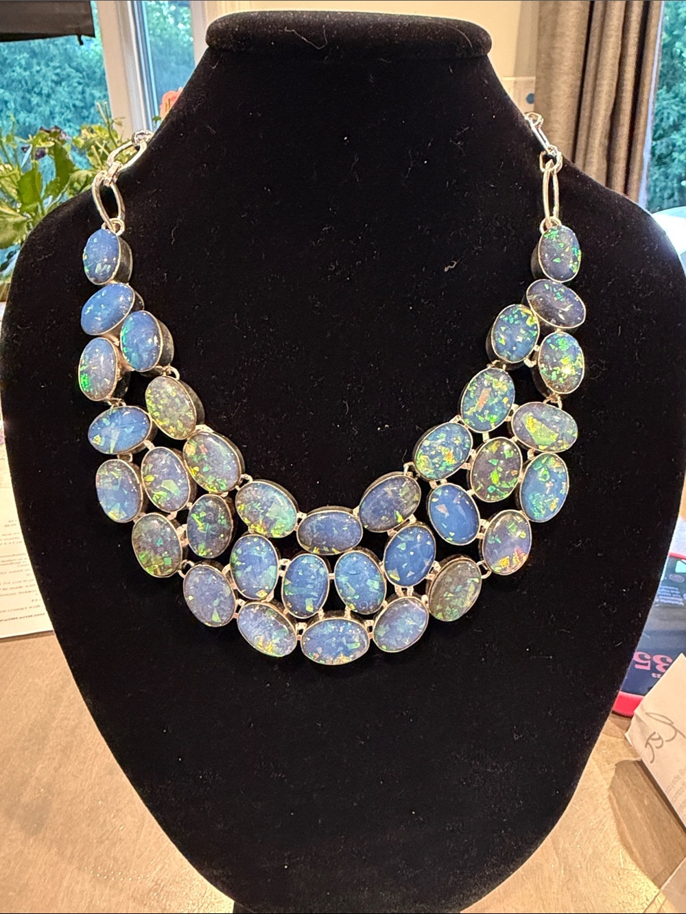 Blue Ethiopian Opal Necklace